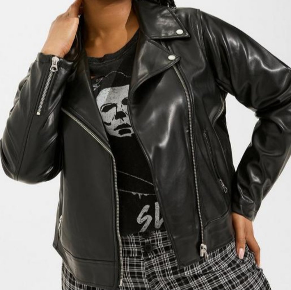 Torrid MotoFaux Leather Asymmetrical Moto Jacket